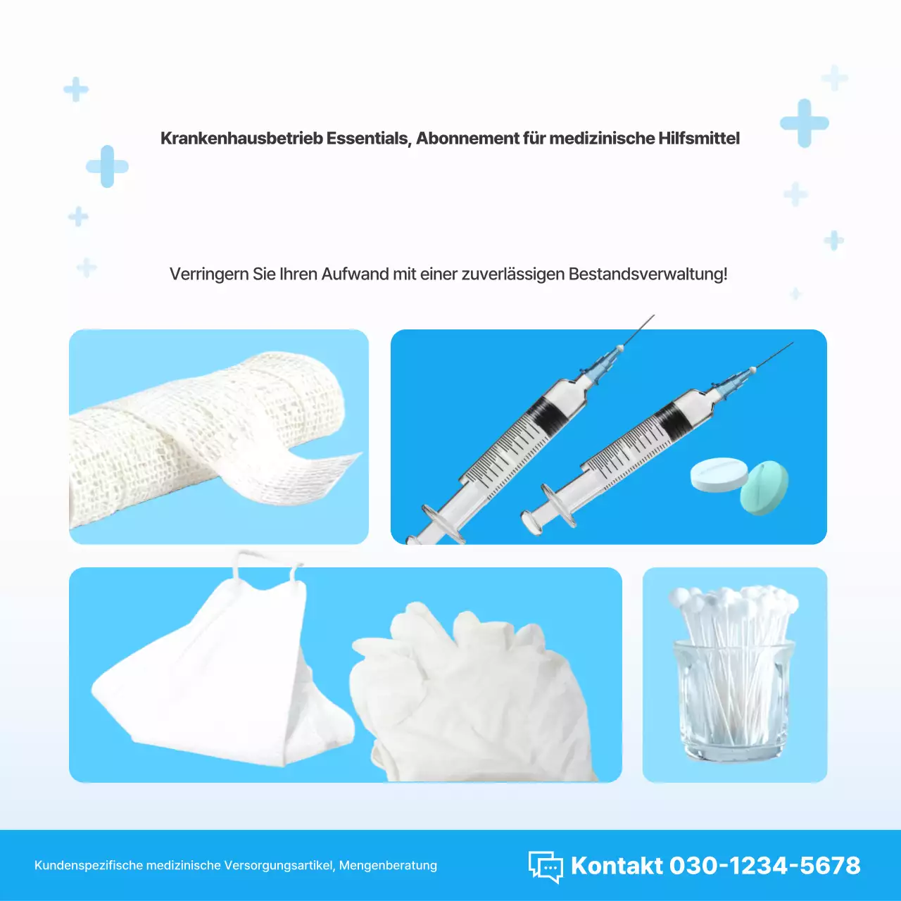 Sky Blue Modern Medical Abonnement