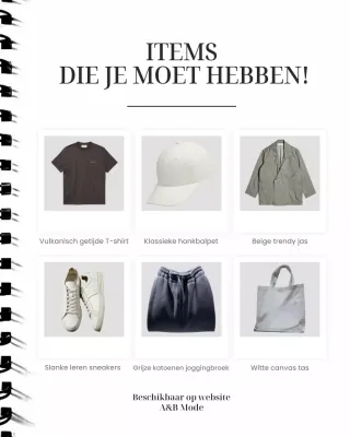 Grijze moderne, bewerkbare modepromotie