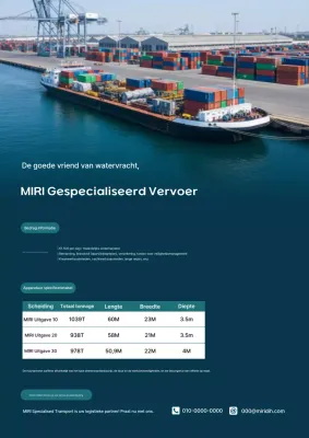 Blauwe Moderne Logistieke Service Promotie