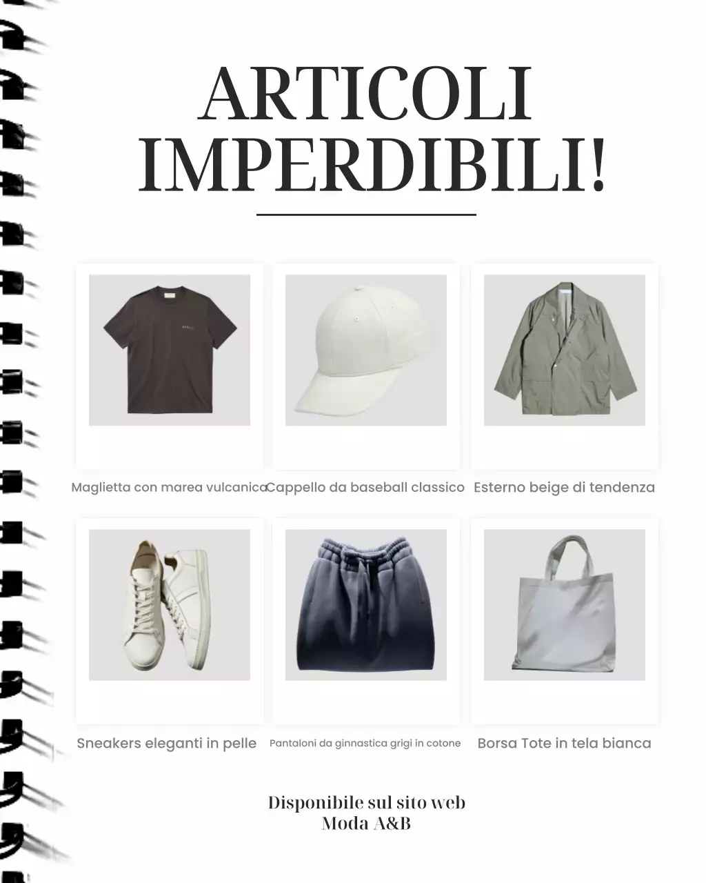 Promozione moda moderna modificabile grigia