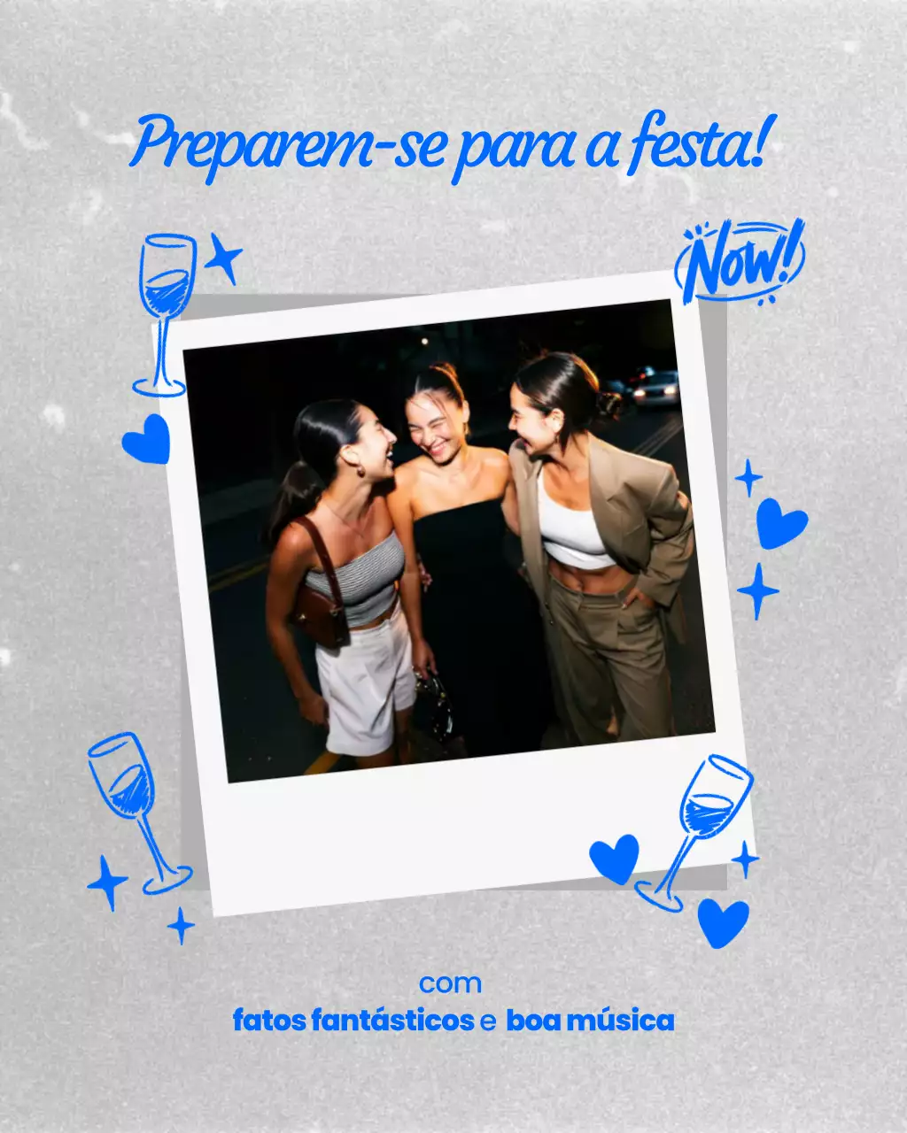 Promoção de Festa Azul Trendy