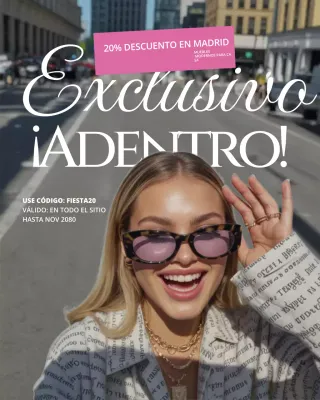Promoción de moda de tendencia rosa