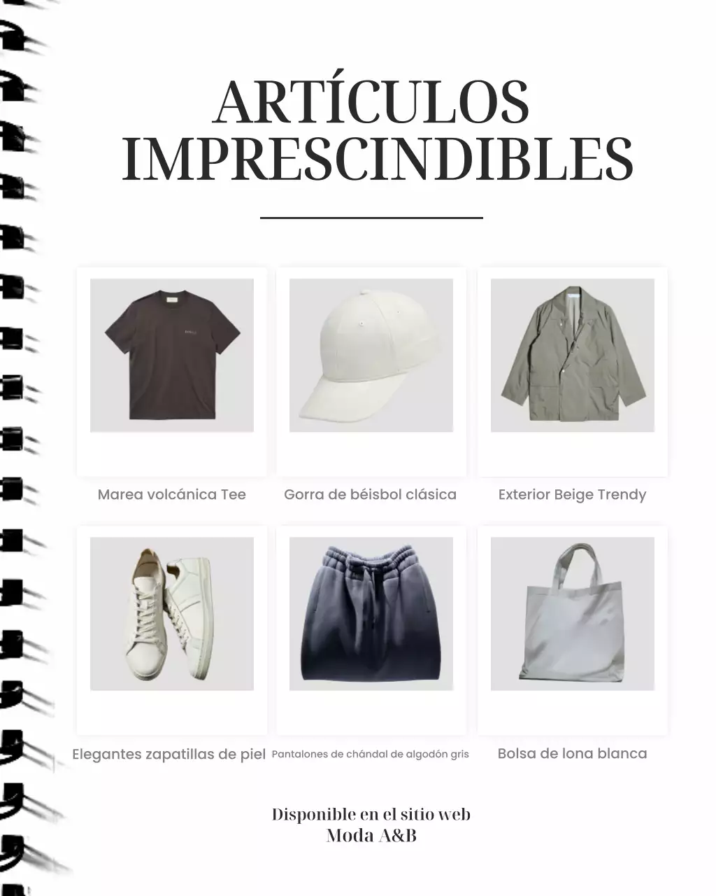 Promoción de moda editable moderna en gris