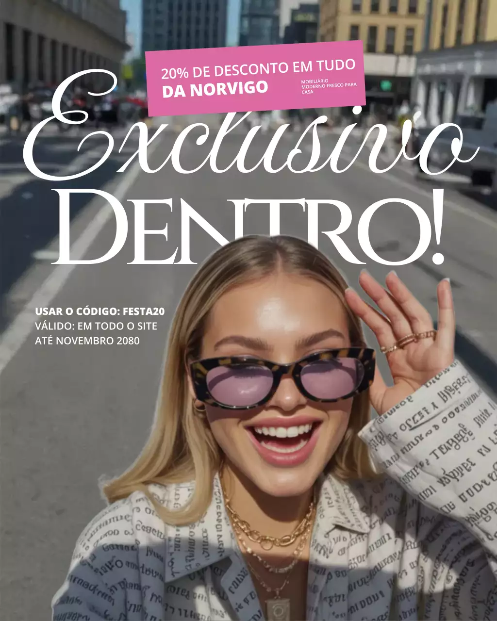 Promoção de Moda Rosa Trendy