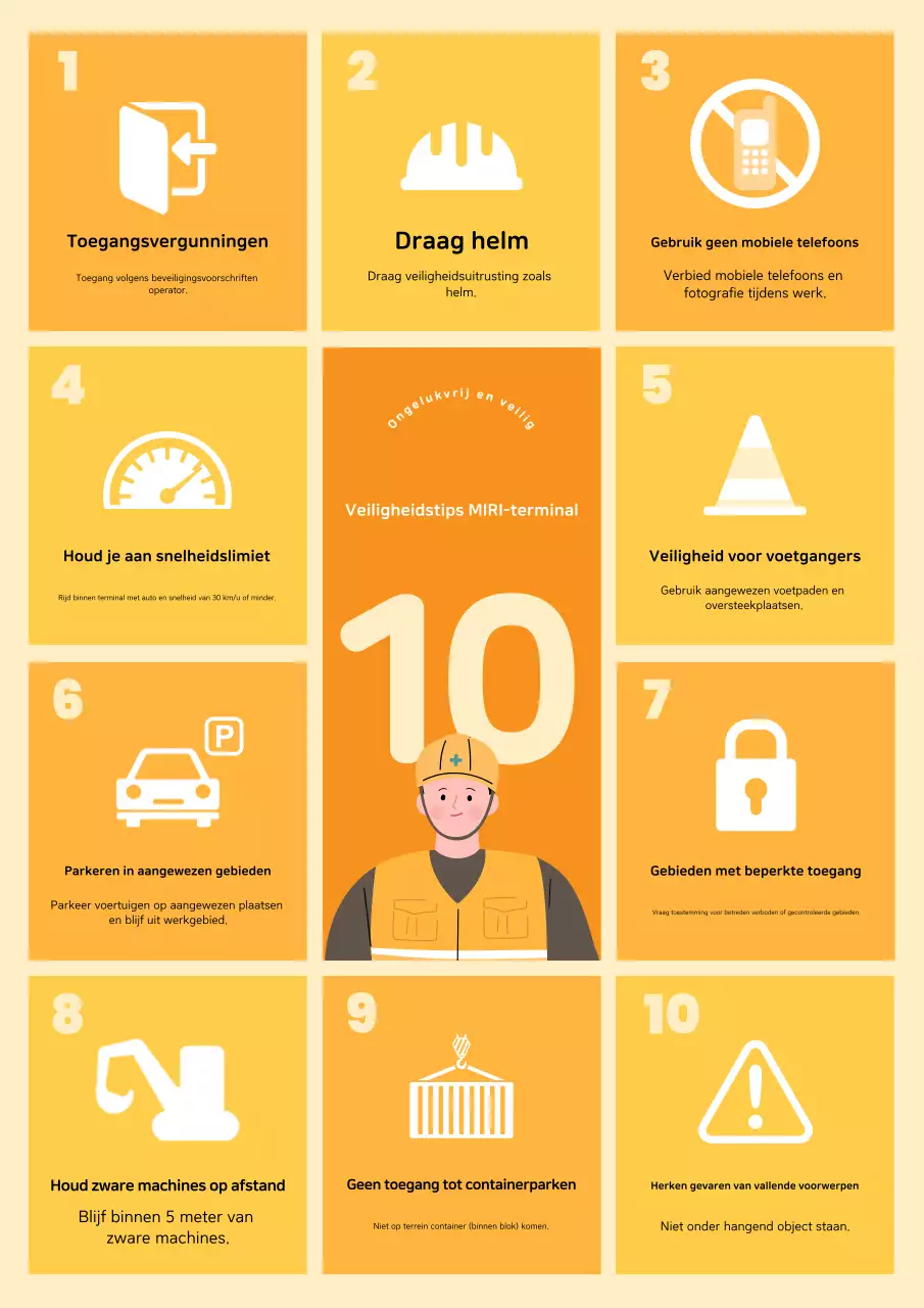 Oranje Eenvoudige Veiligheidsgids