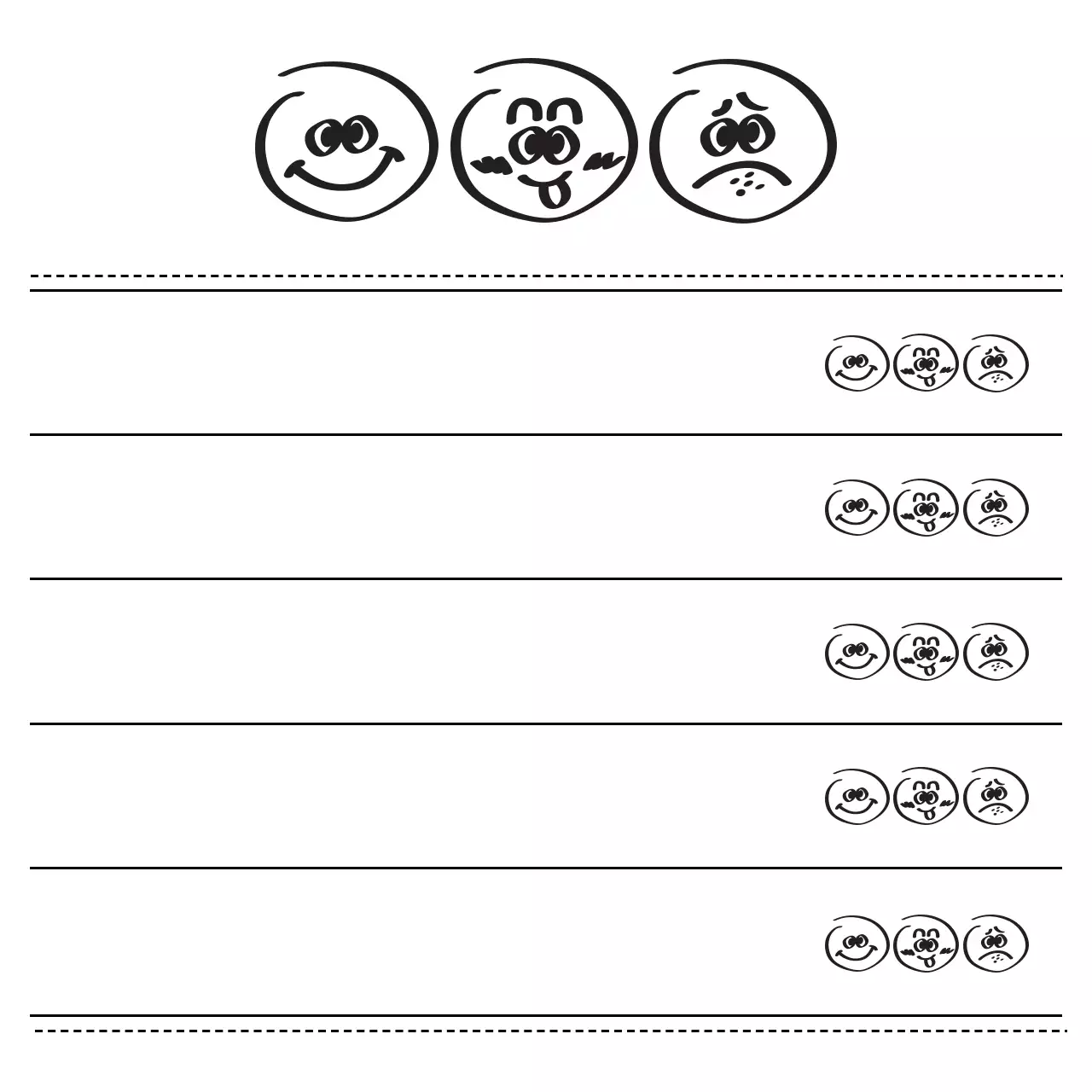 검정 심플 감정표시 체크리스트 다이어리