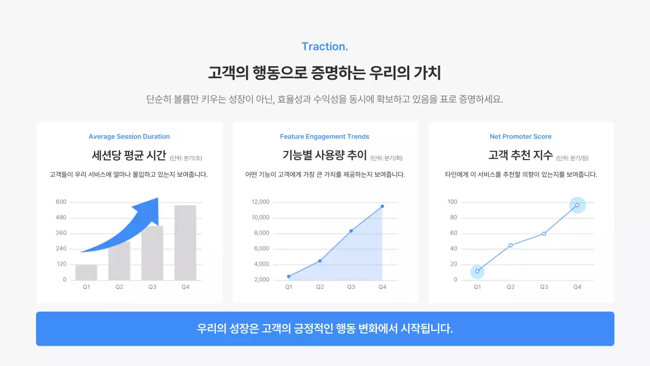 파랑 모던 비즈니스 정보 전달