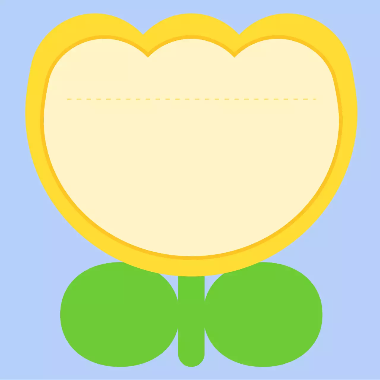 하늘색 심플 꽃 메모지