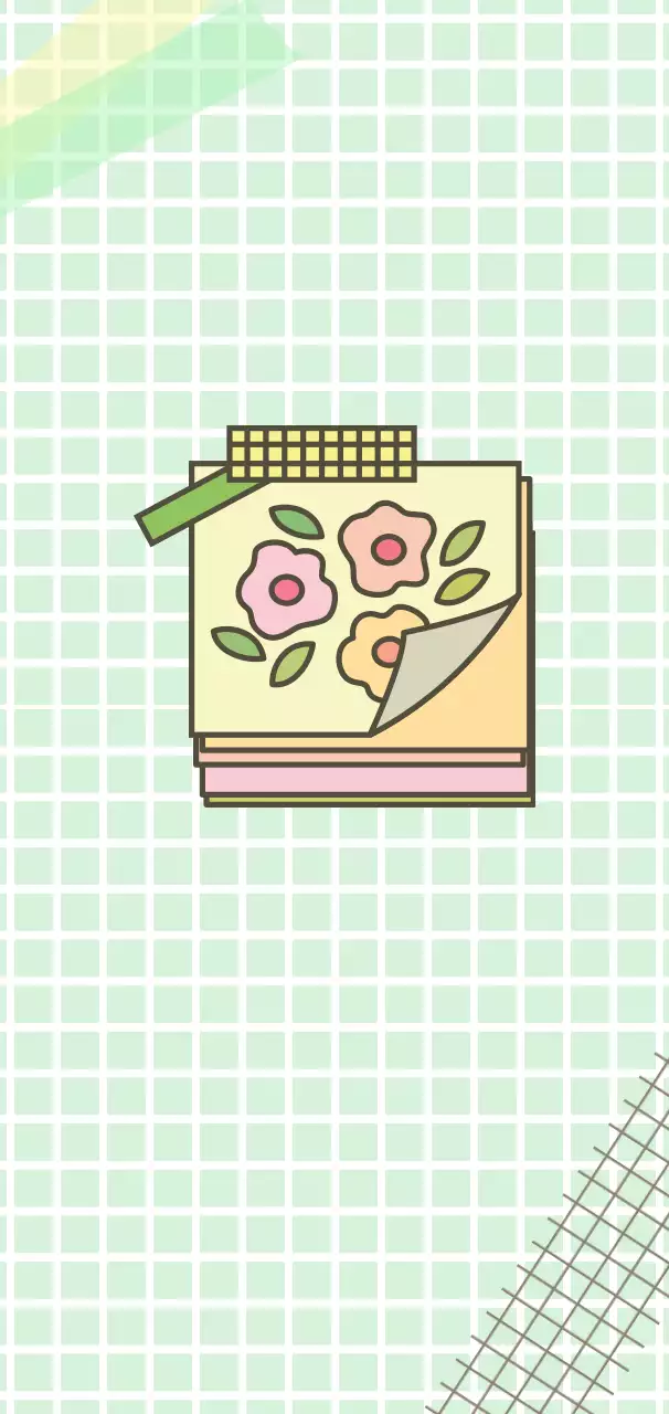 연두 아기자기한 메모지 문구