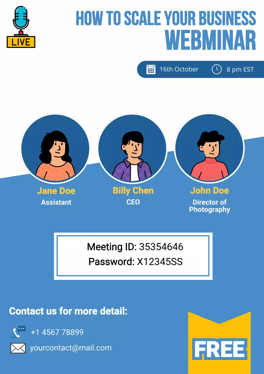 Video conference webminar poster