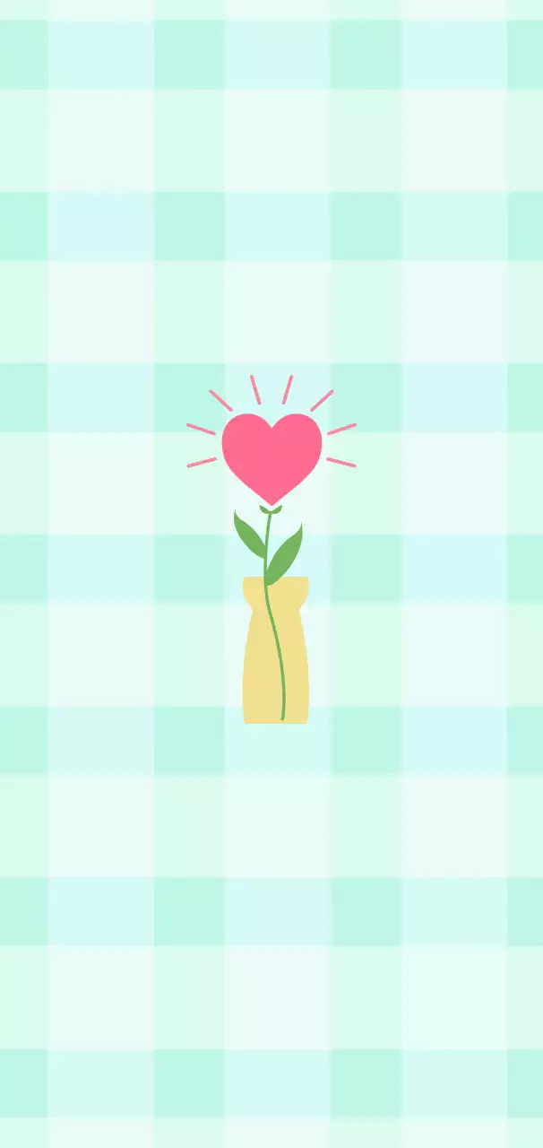 민트 아기자기한 사랑꽃병 엽서