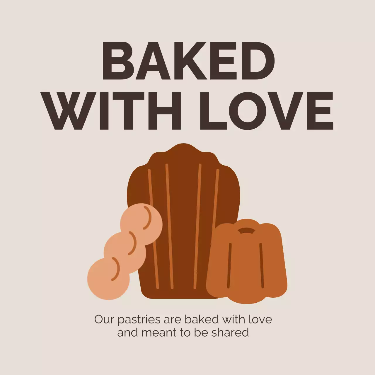 베이지 심플 베이커리 광고