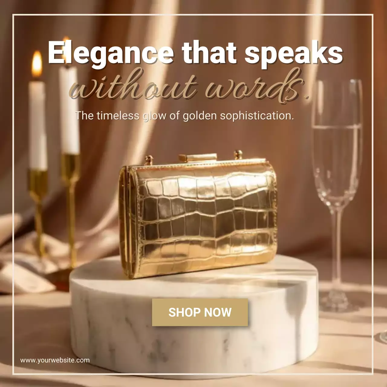 Luxury Handbag Ad Elegant Fashion Banner for Online Boutique