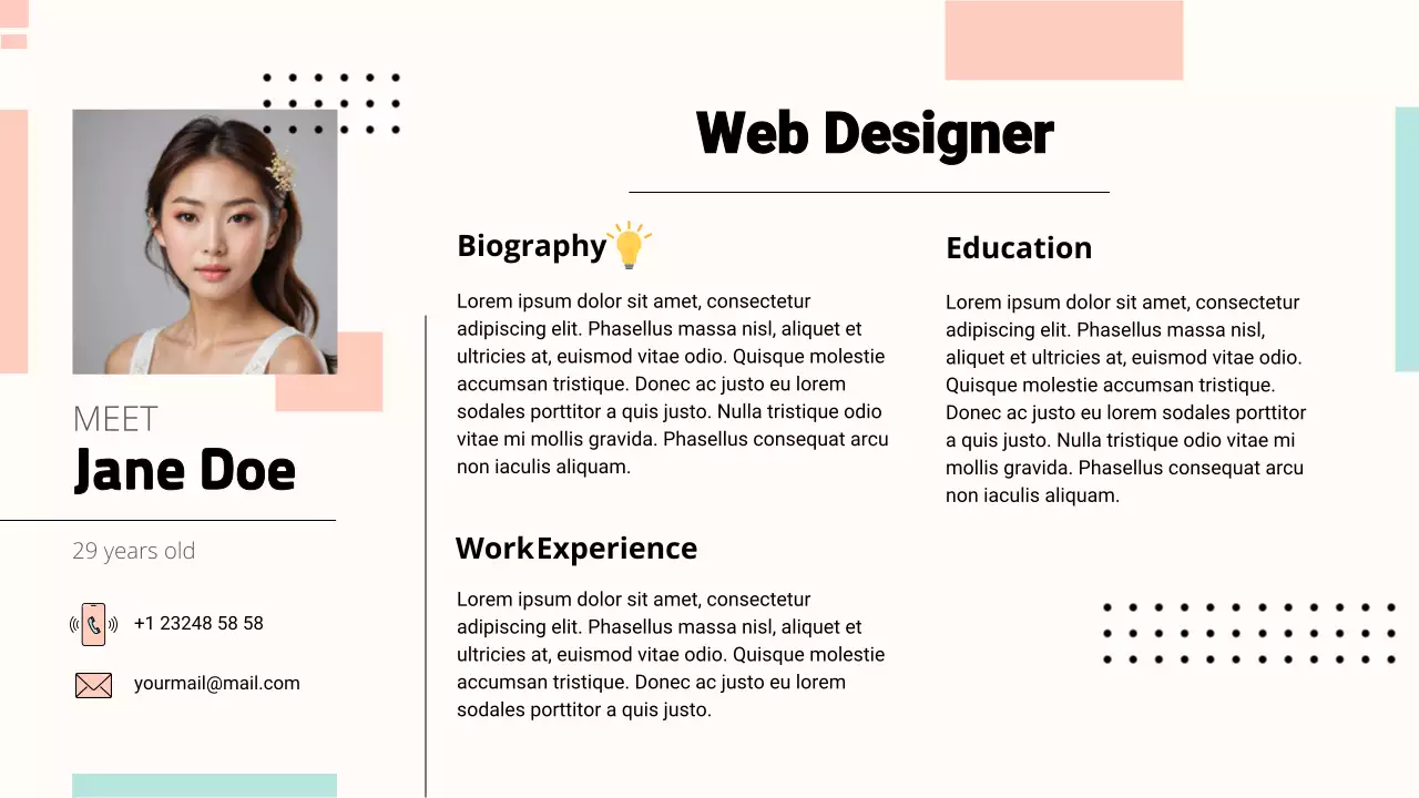 Curriculum vitae and profile page