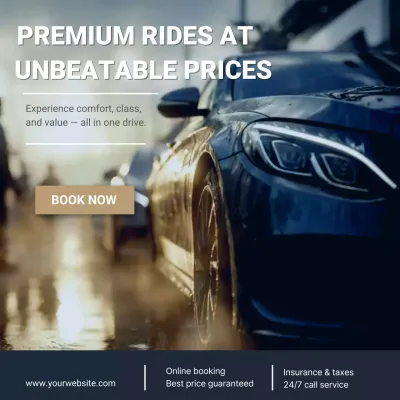 Luxury Car Ad Template Premium Ride Promotion Banner for Auto Business