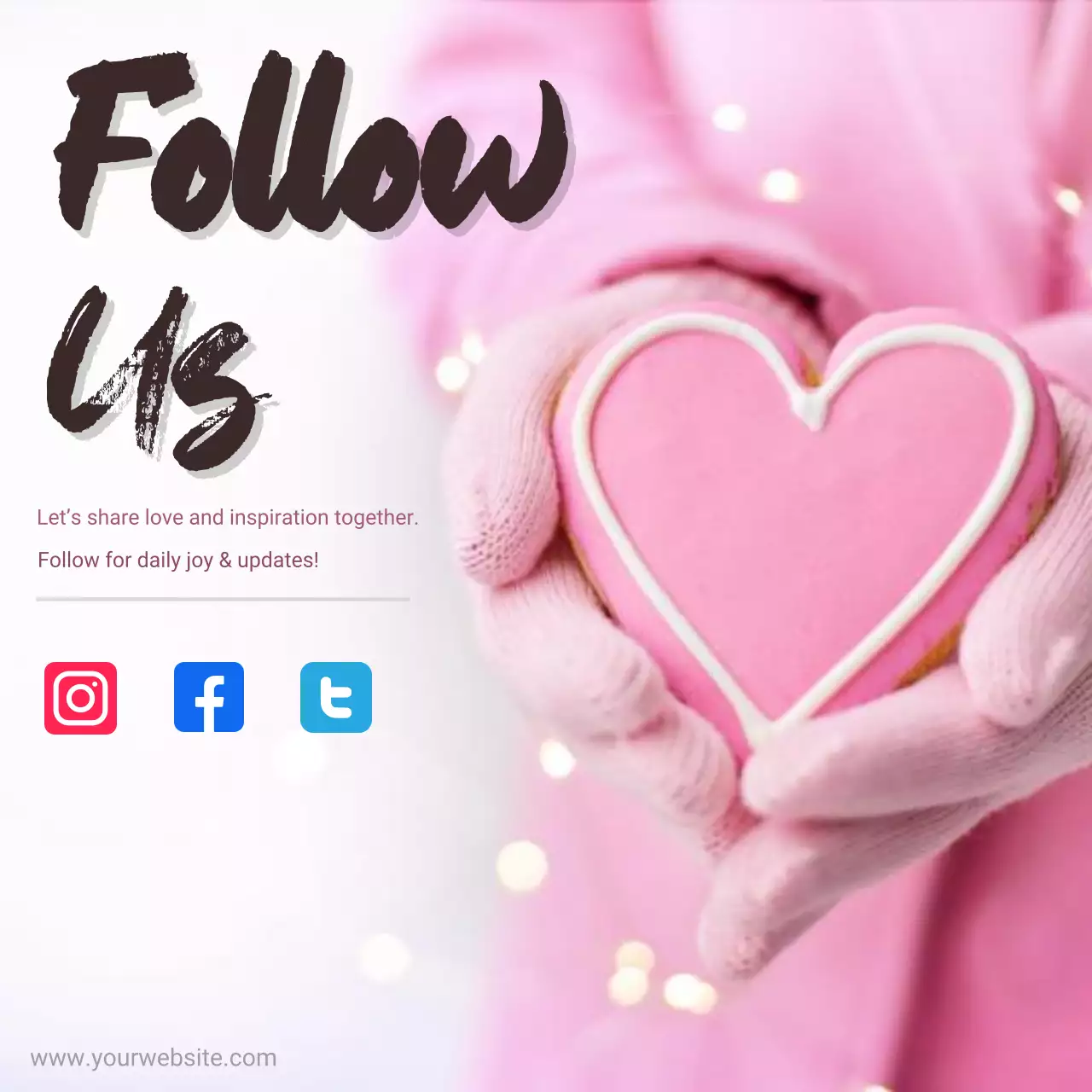 Social Media Banner  Follow Us Template for Beauty and Lifestyle Brands