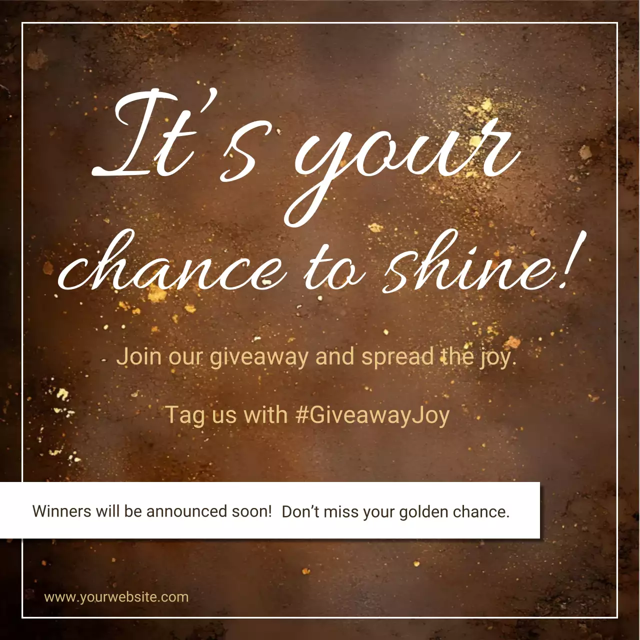 Motivational Quote Banner Inspirational Giveaway Post Template for Business