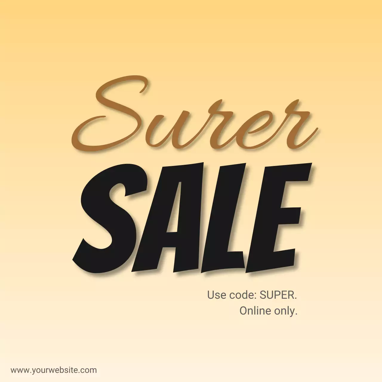 Minimalist Sale Banner Elegant Discount Promotion Template for Online Store