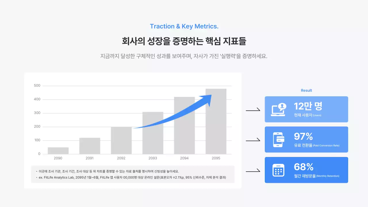 파랑 모던 비즈니스 정보 전달