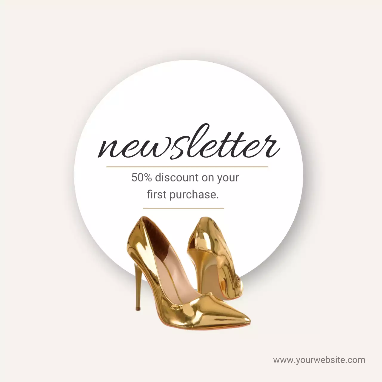 Fashion Newsletter Template Email Subscription Discount Banner for Boutique
