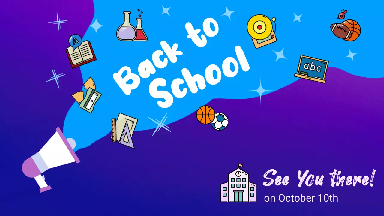 Back to school poster template