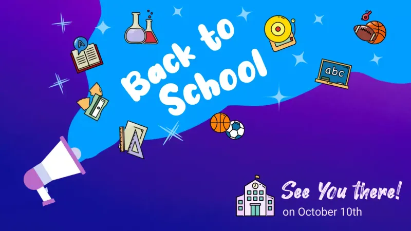 Back to school poster template