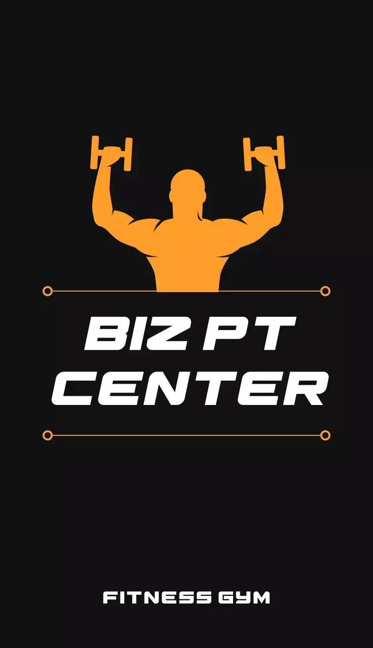 검정 모던 피트니스 로고