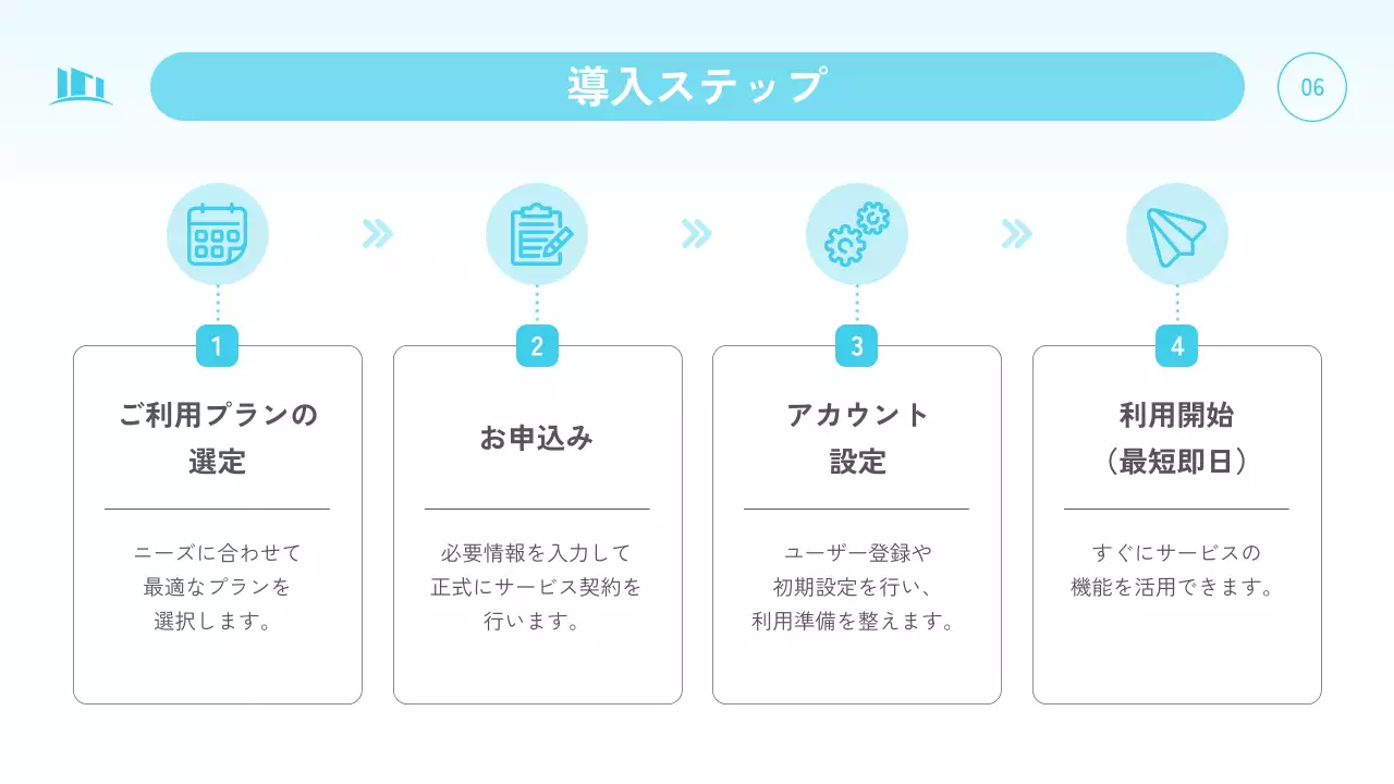 水色 シンプル ビジネス 資料 プレゼンテーション