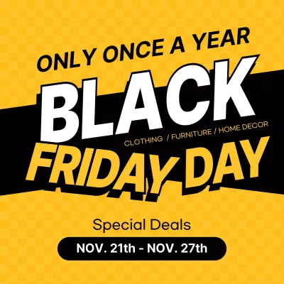 Black Friday Sale on Lattice Yellow Typography Concepts