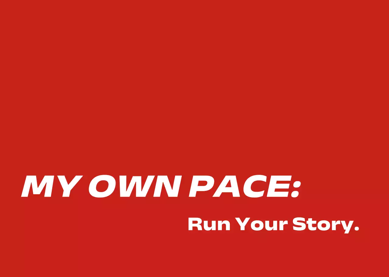 赤 シンプル ランニング テキスト