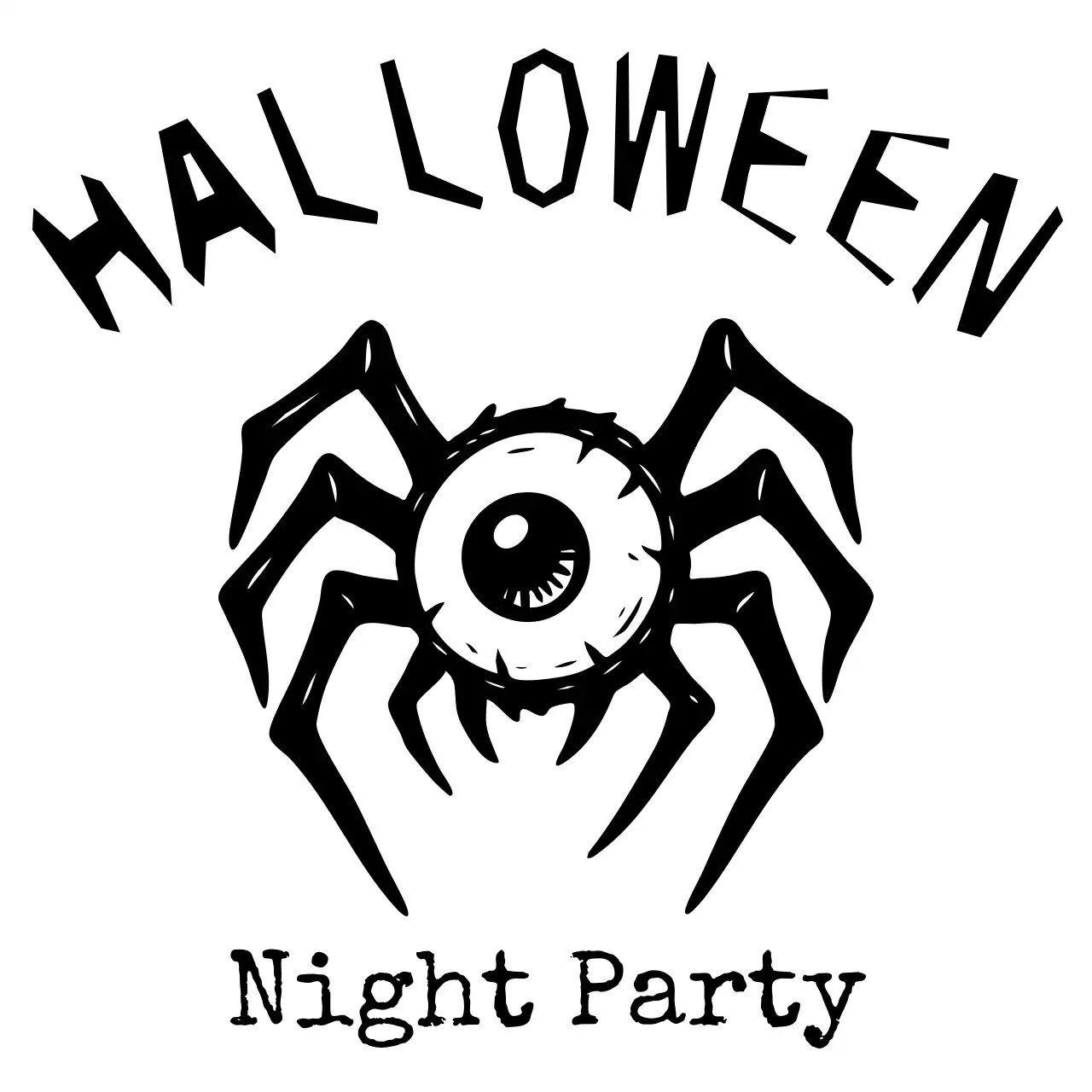 黒 ホラー ハロウィン イラスト