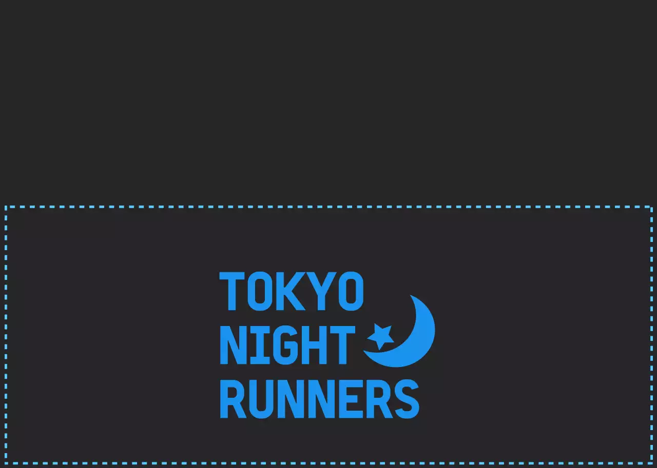 青 ポップ キャラクター ロゴ ランニング