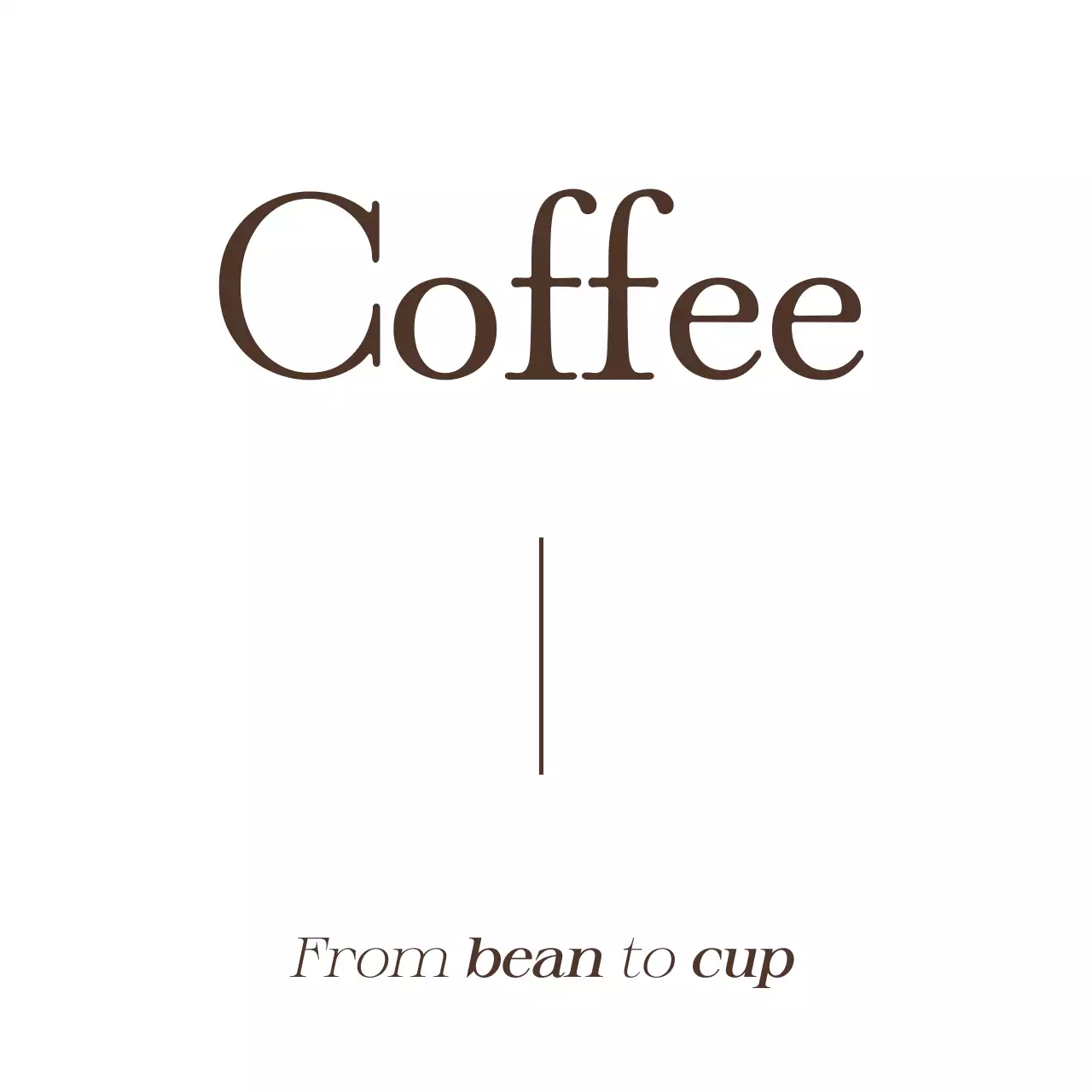 茶色 シンプル コーヒー ラベル 感性テキスト