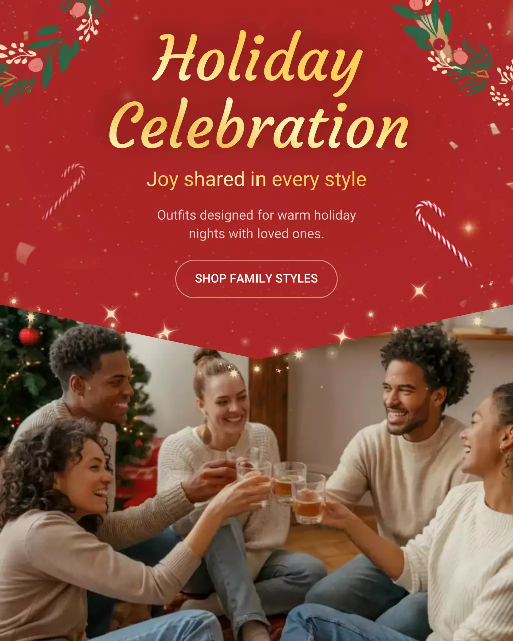 Red Festive Family Promotion Instagram Post