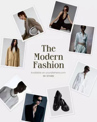 Grey Modern Fashion Advertisement
