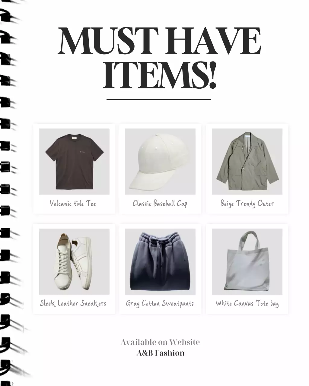 Grey Modern Editable Fashion Promotion