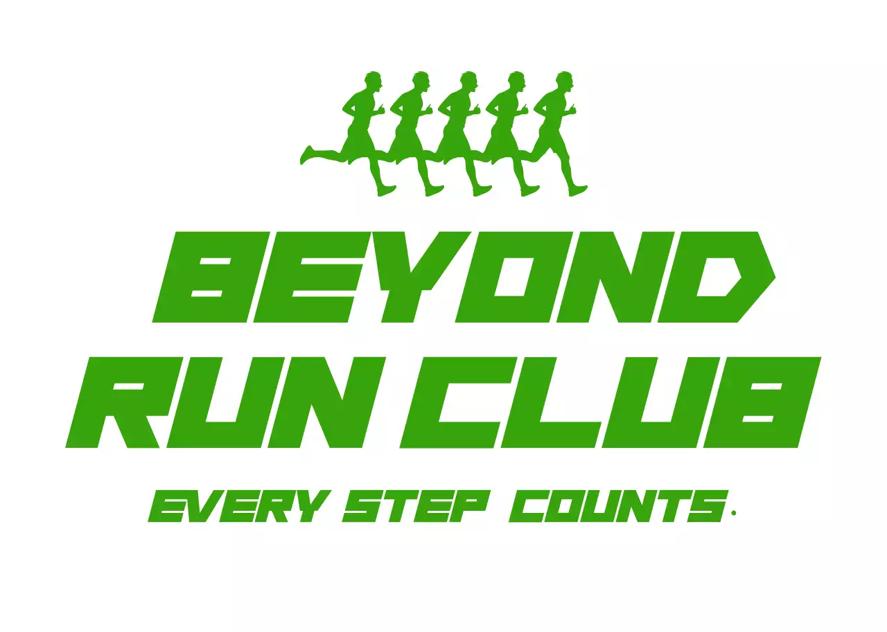 緑 モダン ランニング ロゴ ランニング