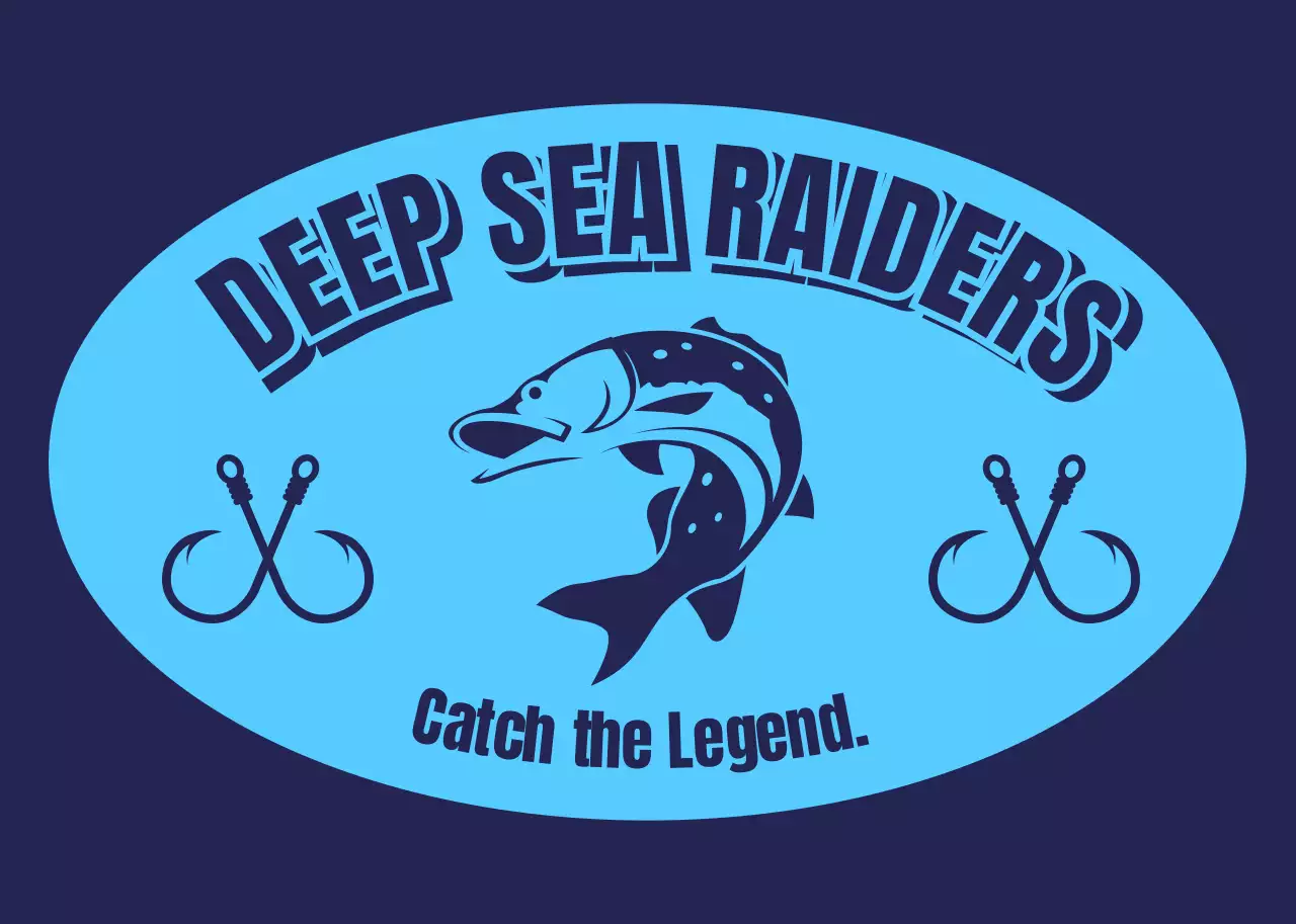 青 クール 釣り ロゴ 釣り