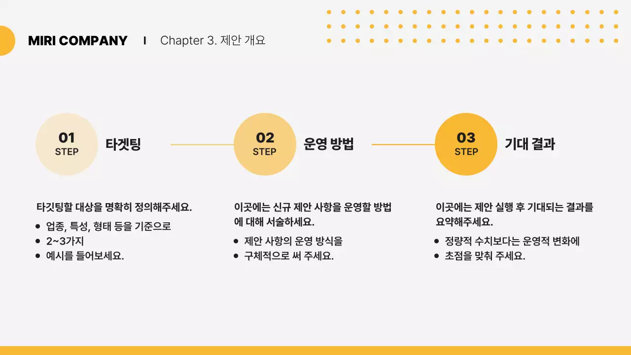 노랑 모던 제안서 기획