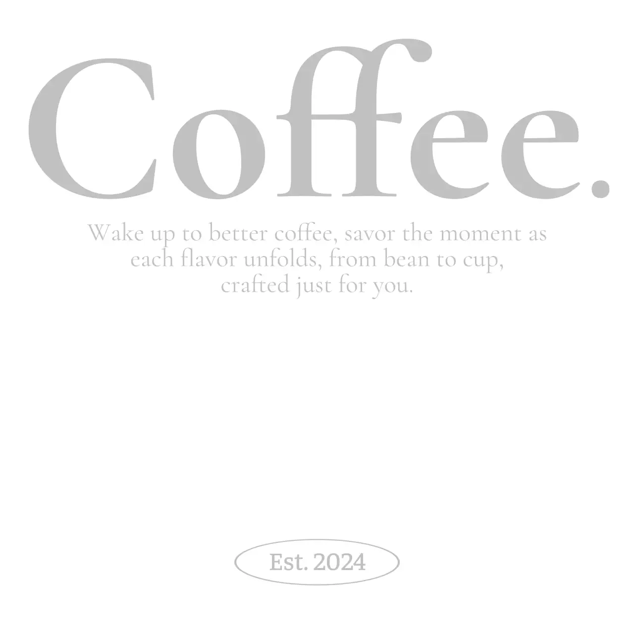 白 シンプル コーヒー ポスター 感性テキスト