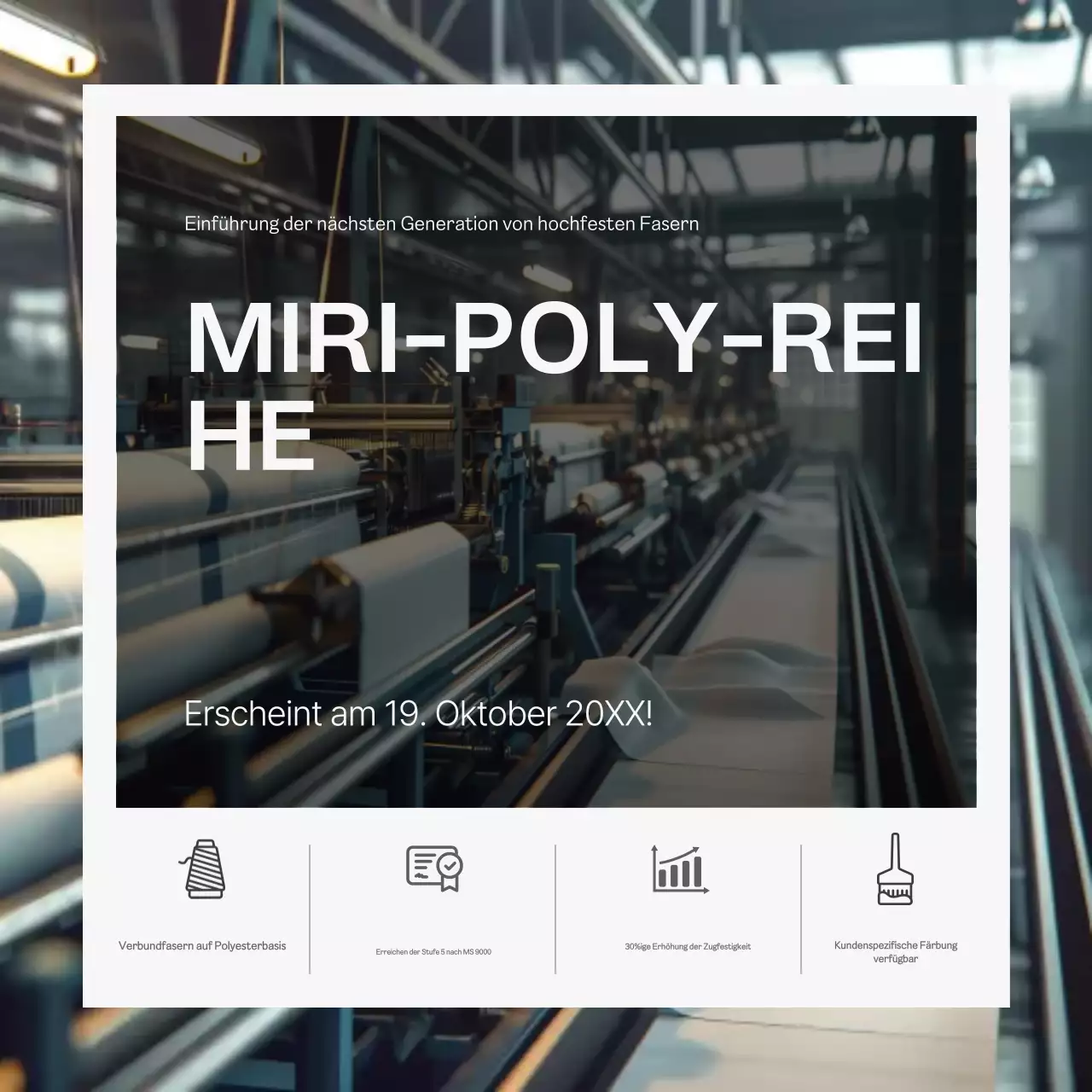 Förderung moderner grauer Textilprodukte