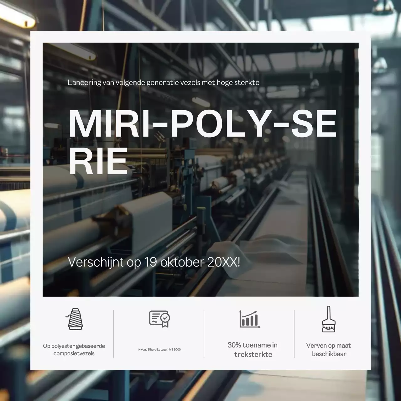 Promotie van moderne grijze textielproducten