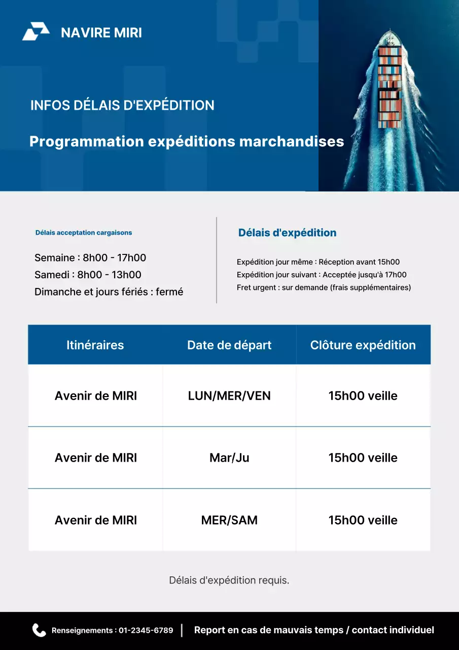 Promotion des informations sur la livraison Blue Clean