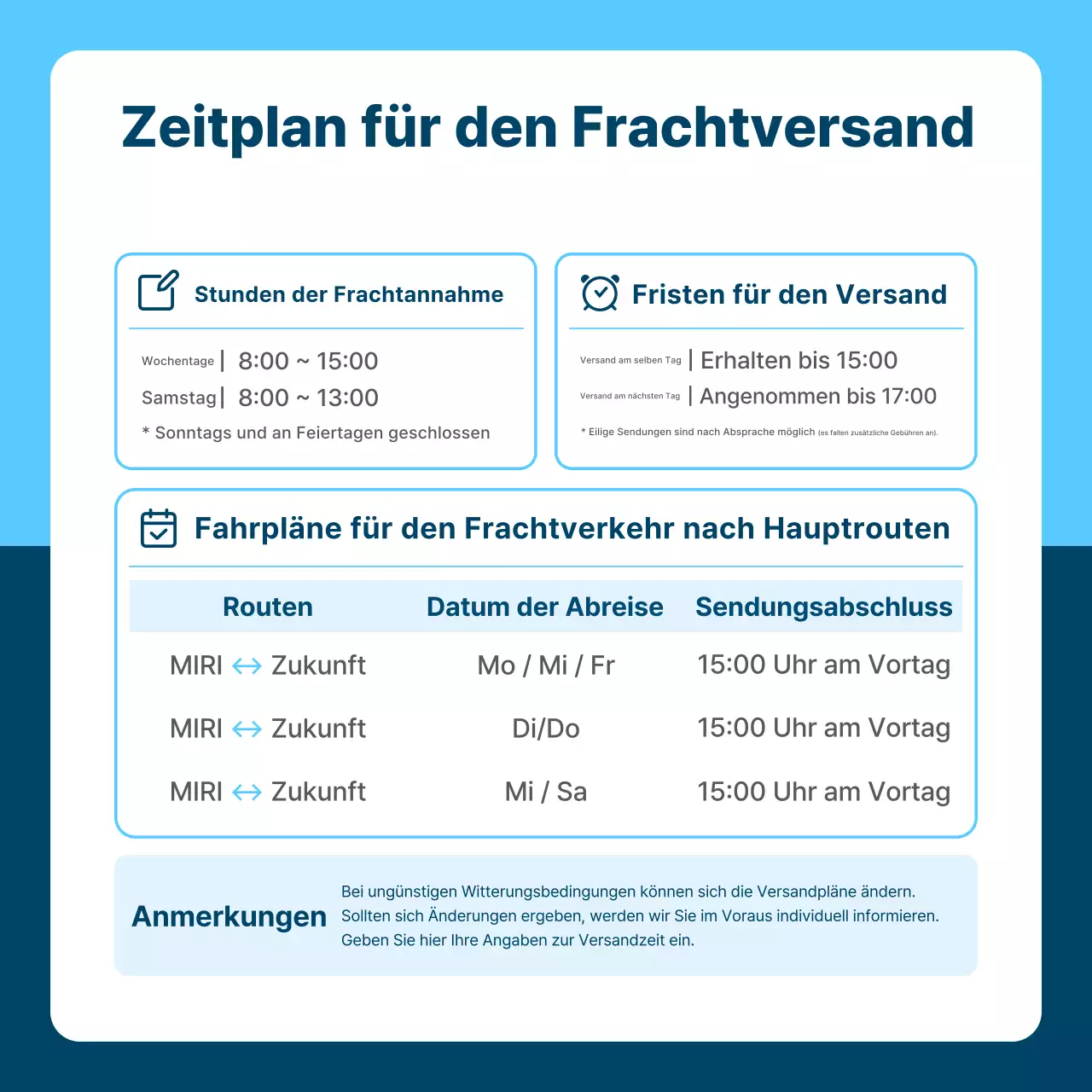 Himmelblauer, ordentlicher Zeitplanführer