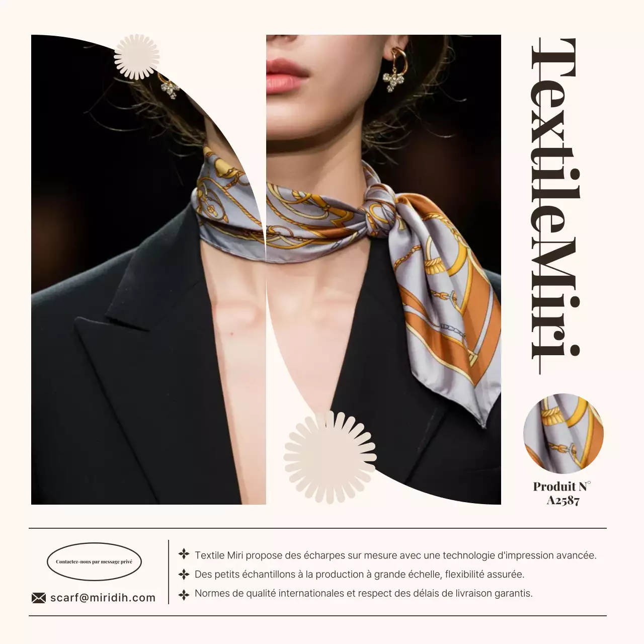 Publicité de mode moderne beige