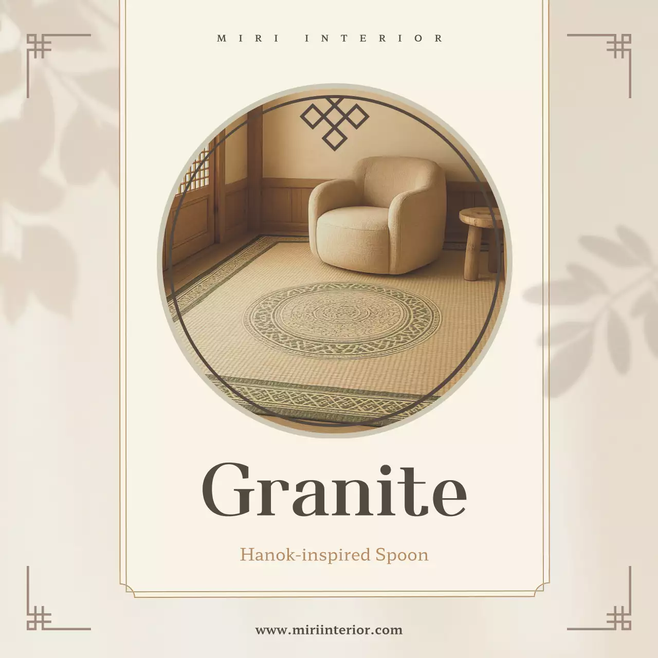 Iklan interior tradisional berwarna krem