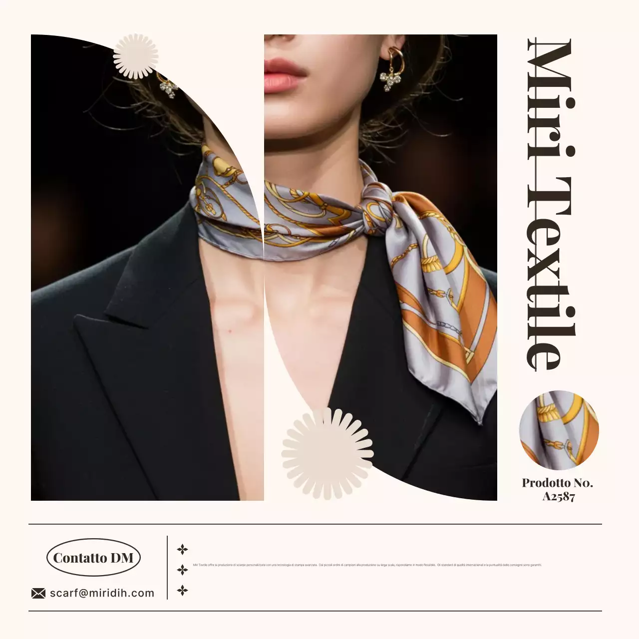 Pubblicità di moda moderna beige