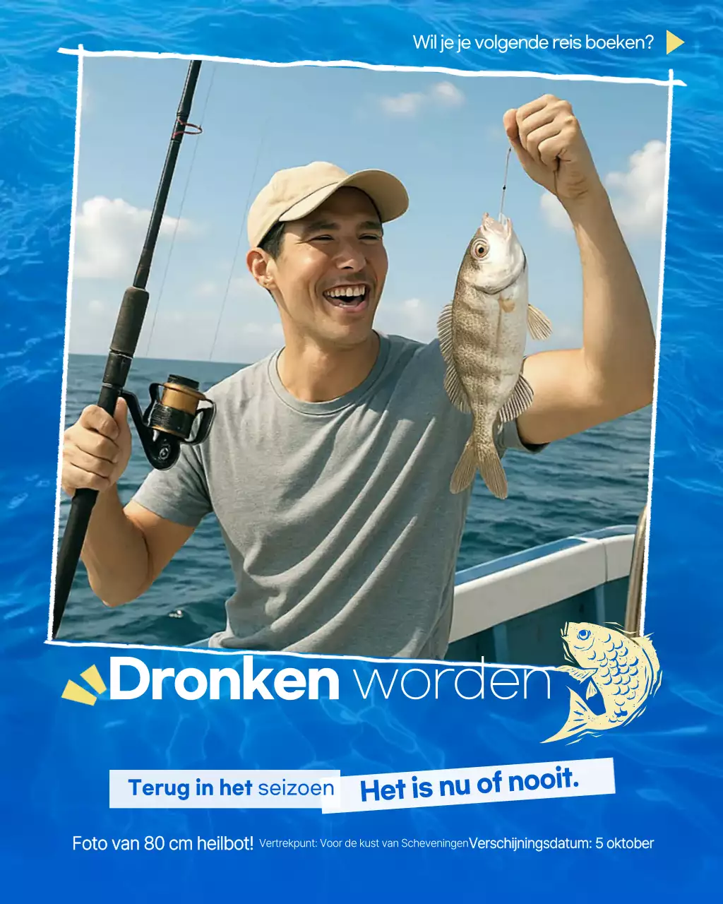 Blauwe moderne visadvertentie