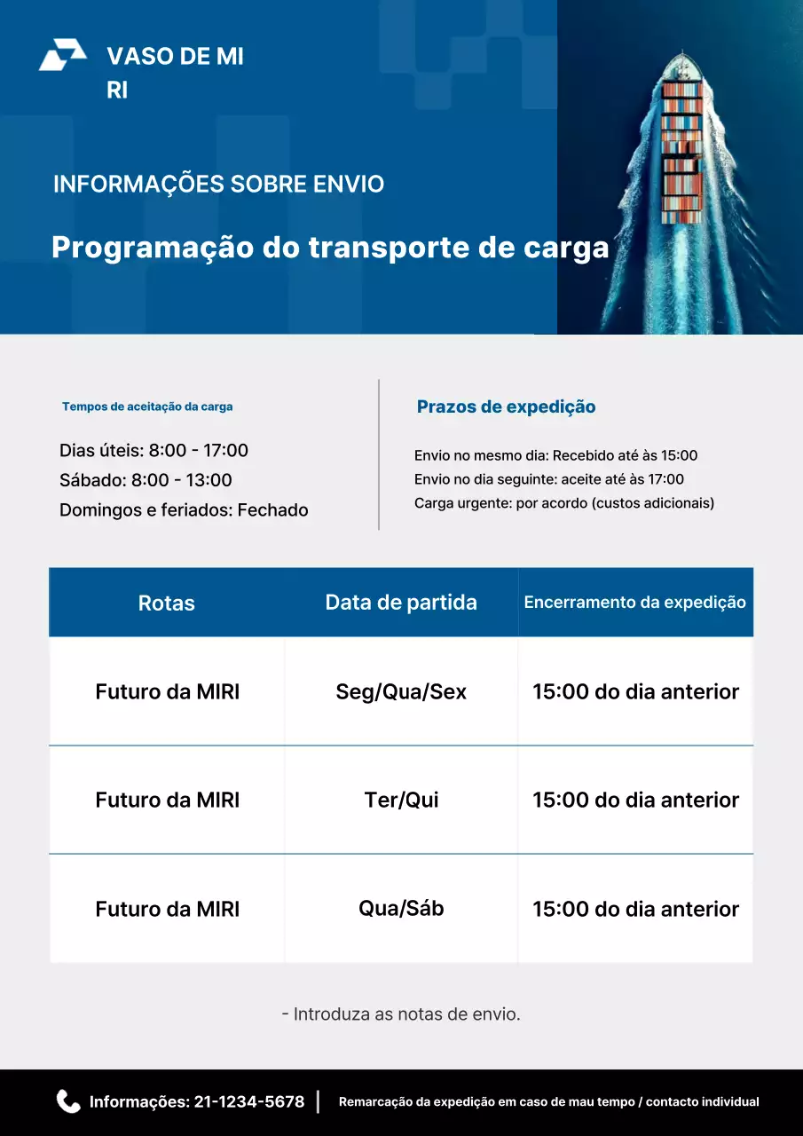Promoção de informações de entrega Blue Clean