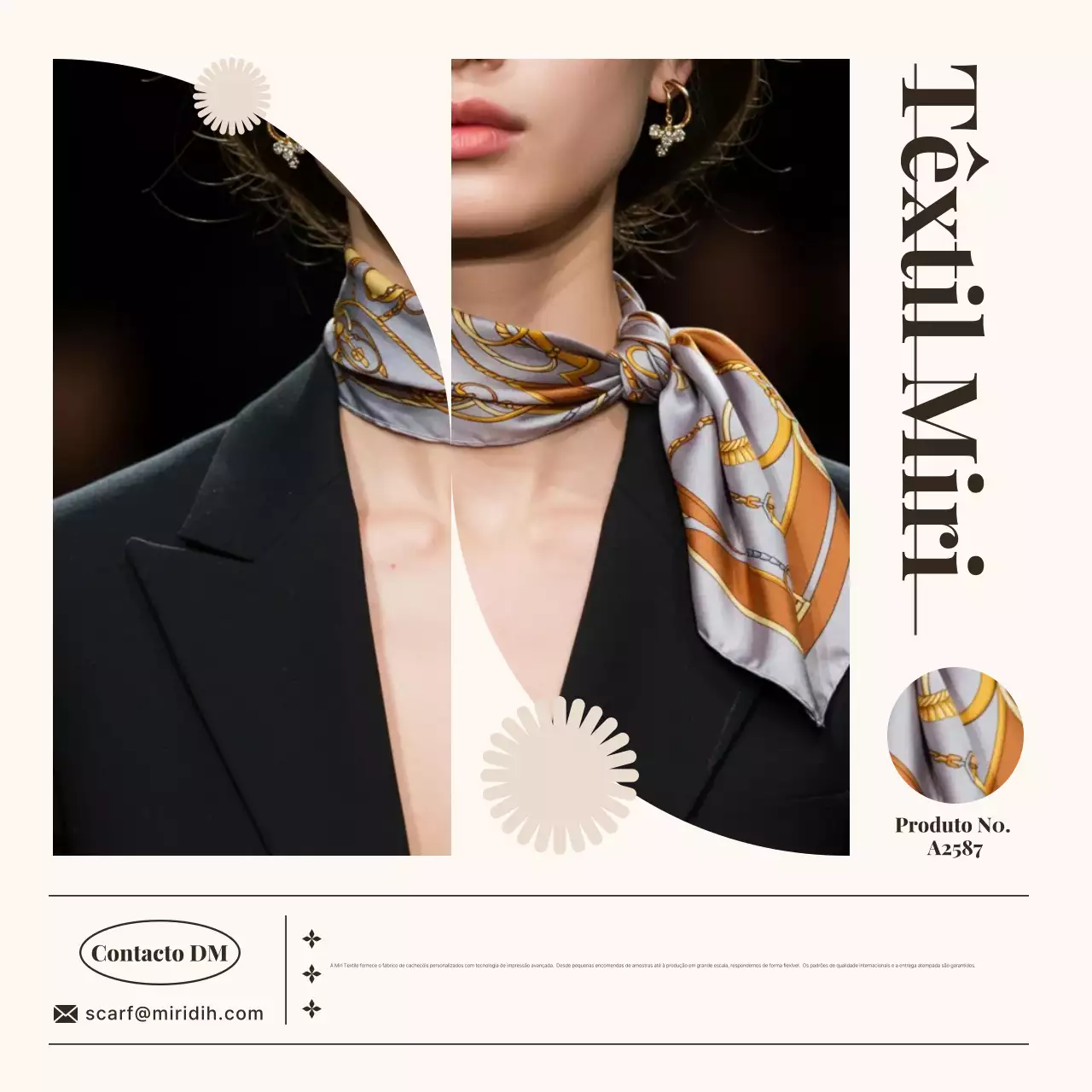 Propaganda de moda moderna bege